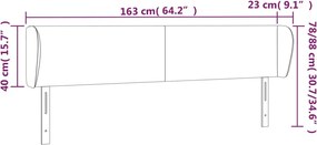 krémszínű műbőr szárnyas fejtámla 163x23x78/88 cm