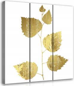 Vászonkép 90x100 Arany levelek gally minimalizmus textúra elegancia természet