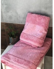 Bambusz törülköző - fürdőlepedő rózsaszín A törülközők mérete: Törülköző 50x90 cm