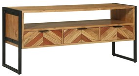 TV szekrény fiókkal Barna 100 x 35 x 50 cm Tömör akácfa