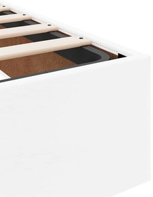 Ágykeret matraccal matracmal Tiszta fehér 180 x 200 cm Műbőr