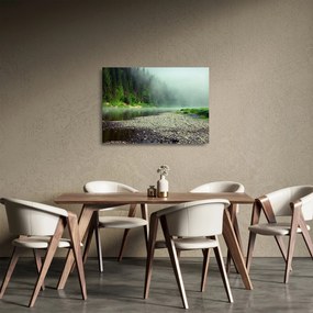 Kép - Folyó az erdőben (üvegen) (70x50 cm)