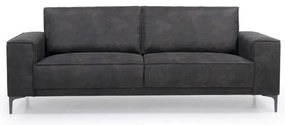 Antracitszürke bőrutánzat kanapé 224 cm Copenhagen – Scandic
