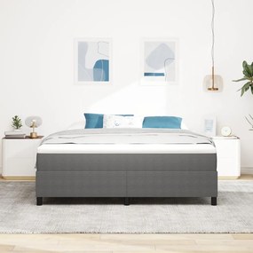 Boxspring Ágy Matraccal Világosszürke Super King Kordbársony