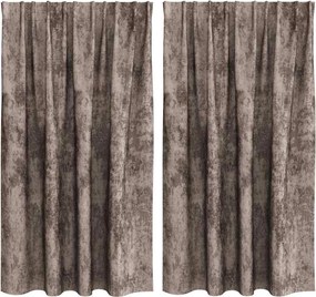 vidaXL Bársonyfüggönyök 2 pcs Cappuccino 140 x 140 cm Bársony