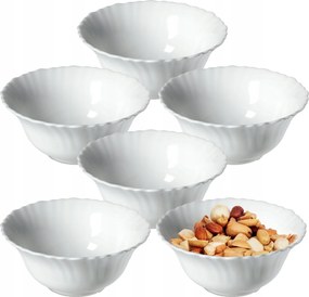 Saláta Üveg Tálak Leveses Tál Saláta Snack Fehér 13 cm 6x