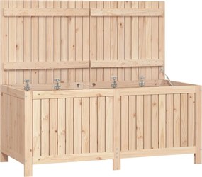 vidaXL tömör fenyőfa kerti tárolóláda 147x68x64 cm