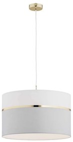 Argon 4285 - Csillár zsinóron KASER 1xE27/15W/230V szürke/fehér/sárgaréz