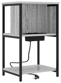 Éjjeliszekrény 2 pcs Szürke sonoma 38 x 31 x 61 cm Faanyag