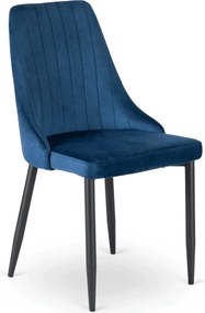 Szék sötétkék bársony kivitelben. BARI