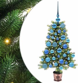 vidaXL Karácsonyfa 150 LED-del állvánnyal Zöld 90 cm PE