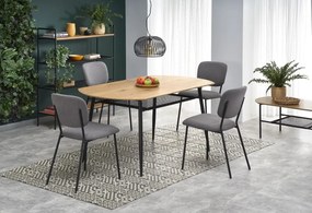 Jackson étkezőasztal – arany tölgy / fekete 160 cm