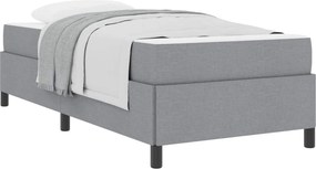 vidaXL Boxrugós ágy Világosszürke 80 x 200 cm szövet