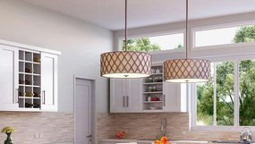 Quoizel klasszikus függeszték brown lattice bézs réz elsqzbrownlatticepl