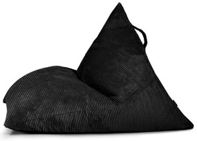 Fekete kordbársony babzsákfotel Razz – SLOWDOWN