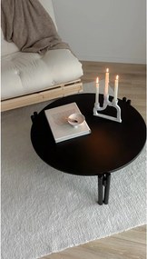 Fekete borovi fenyő kerek dohányzóasztal ø 80 cm Sticks – Karup Design