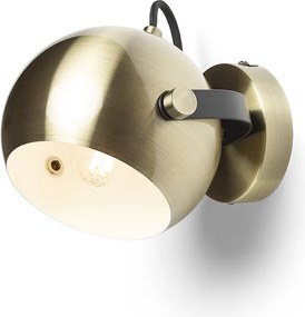 RENDL AGNETA felületre szerelhető szálcsiszolt sárgaréz/fekete 230V LED E27 11W