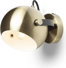 RENDL AGNETA přisazená česaná mosaz/černá 230V LED E27 11W