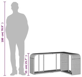 2 db fekete polyrattan tárolópolc