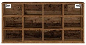 Cipősszekrény polcokkal Régi fa 103 x 30 x 51 cm Faanyag