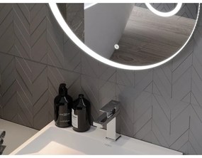 Mexen Ella, LED fürdoszobai tükör háttérvilágítással és kozmetikai tükörrel 100x100 cm, 6000K, páramentesíto, 9811-100-100-611-00
