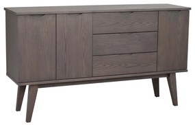 Barna alacsony komód tölgyfa dekorral 150x85 cm Filippa – Rowico