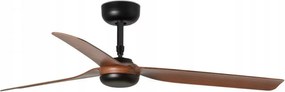 Faro Punt M DC mennyezeti ventilátor fekete/sötét fa, távirányítóval