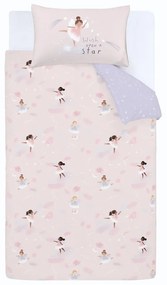 Rózsaszín-lila kétszemélyes gyerek ágyneműhuzat 200x200 cm Dancing Fairies – Catherine Lansfield