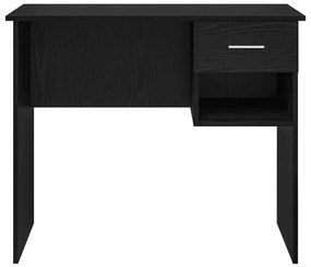 Íróasztal Tárolóval Fekete Tölgy 90x49.5x75 cm Rétegelt fa