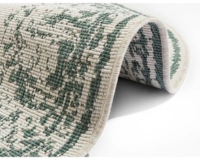 Borbon zöld-krémszínű kültéri szőnyeg, ø 140 cm - NORTHRUGS