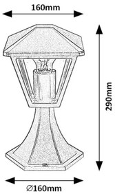 Rabalux 7148 - Kültéri lámpa PARAVENTO 1xE27/40W/230V IP44