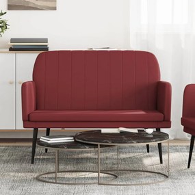vidaXL bordó műbőr pad 107 x 80 x 81 cm