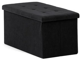 Fekete kordbársony Tárolós Puff. TAB-472 BK6