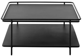 Fekete fém dohányzóasztal 75x75 cm Yuba – Unique Furniture