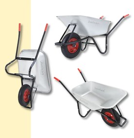 BARRY horganyzott talicska, max. kapacitás 100l/250kg, ezüst/fekete Gardebruk