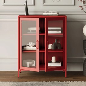 Vitrin GINA, 800 x 1015 x 400 mm, Modern: piros