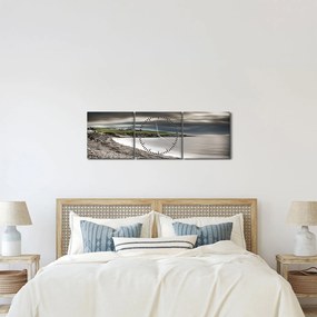 Tó a homályban képe (órával) (90x30 cm)