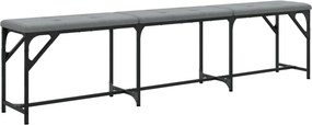 vidaXL világosszürke acél és szövet étkezőpad 186 x 32 x 45 cm