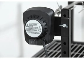 Faszenes grillsütő motorral 4W/230V fekete