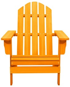 vidaXL narancssárga tömör fenyőfa kerti Adirondack szék