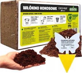 Kókuszrost szubsztrátum Kókuszföld Brikett Kocka Természetes Biovita