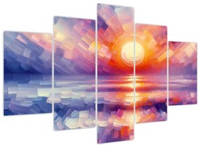 Kép - Színes művészi naplemente (150x105 cm)