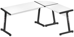 Gamer asztal sarokasztal íróasztal 147x112cm fehér
