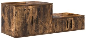 Füstölt Tölgy Tároló Szekrény 118x41x40 cm Mérnöki Fa