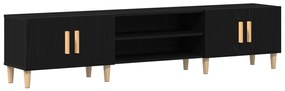 TV Szekrény Fekete Tölgy 180x31,5x40 cm Műgyanta