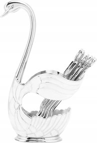 Teáskanál Szett 6 Db-os Elegáns Hattyú Tartó