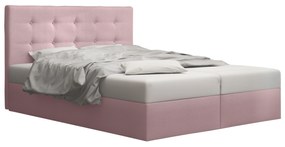 Franciaágy Boxspring 180 cm Duel 1 (rózsaszín) (matraccal és tárolóhellyel). 1046438