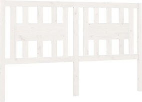 vidaXL fehér tömör fenyőfa fejtámla 206 x 4 x 100 cm