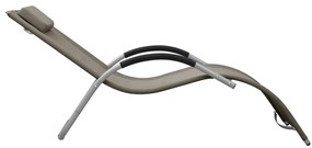 2 db tópszínű-szürke textilén napozóágy