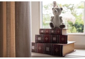 Könyv alakú fa tároló doboz szett 3 részes vintage stílusban